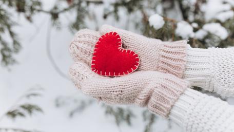 Warm Heart in Winter's Embrace wallpaper