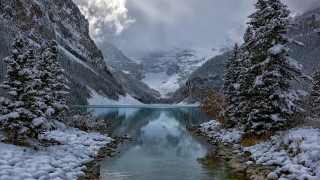 Frozen Serenity in Nature's Embrace wallpaper