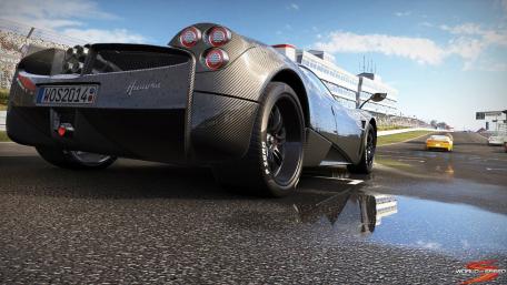 Sleek Pagani Huayra on the Track wallpaper