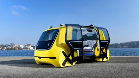 Futuristic Autonomous Vehicle Design Showcase wallpaper