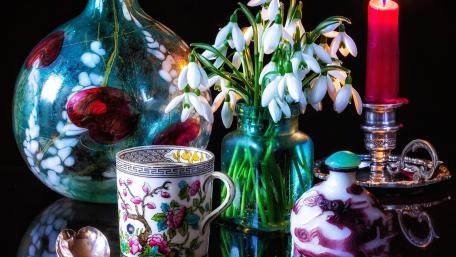Colorful Still Life with Elegance and Charm wallpaper