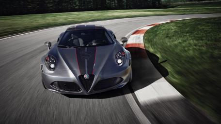 Sleek Alfa Romeo 4C on the Track wallpaper
