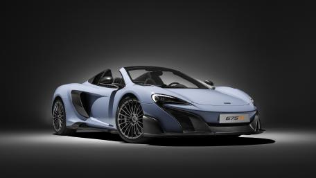 Sleek McLaren 675LT in Stunning Blue Finish wallpaper