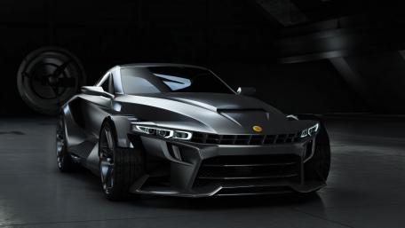 Futuristic Dark Sports Car Design wallpaper
