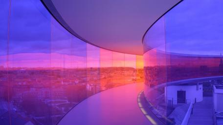 Vibrant Cityscape Through Abstract Architecture wallpaper