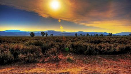 Golden Horizon at Sunset wallpaper