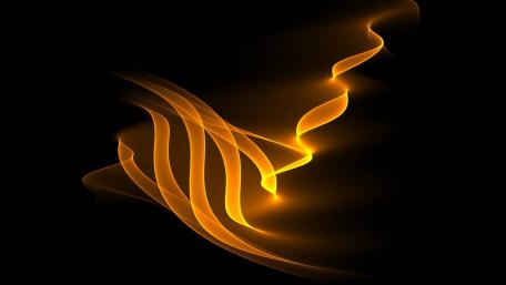 Ethereal Golden Waves of Light wallpaper