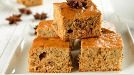 Delicious Spiced Cake Squares in 4K Quality wallpaper