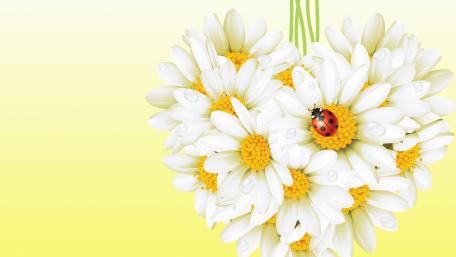 Charming Floral Heart Design wallpaper