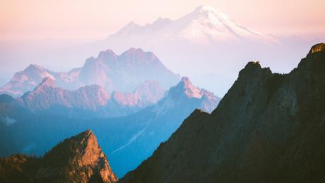 Majestic Mountain Ranges at Sunrise wallpaper