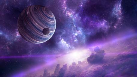 Celestial Wonder in Purple Hues wallpaper