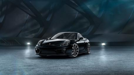 Sleek Black Beauty on Display wallpaper