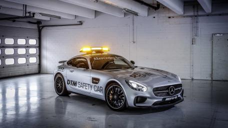 Sleek Mercedes Safety Car Wallpaper in 4K Resolution wallpaper