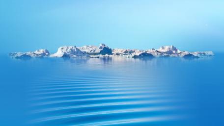 Serene Blue Horizon Landscape Wallpaper wallpaper