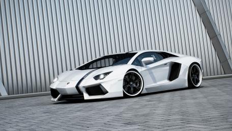 Sleek White Luxury Sports Car Design wallpaper