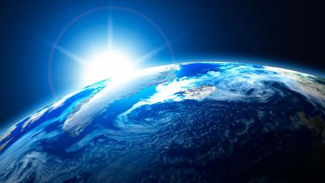 Earth at sunrise wallpaper