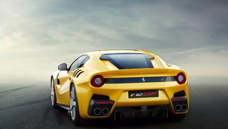Stylish Yellow Ferrari F12tdf Wallpaper wallpaper
