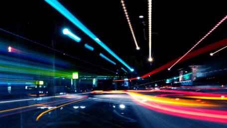 Vibrant City Lights at Night wallpaper