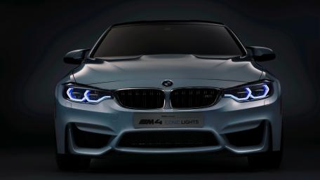 Sleek BMW M4 with Iconic Lights wallpaper
