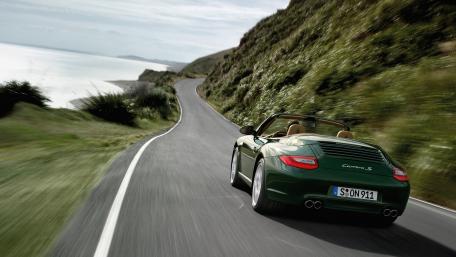 Scenic Drive with a Porsche Carrera S wallpaper