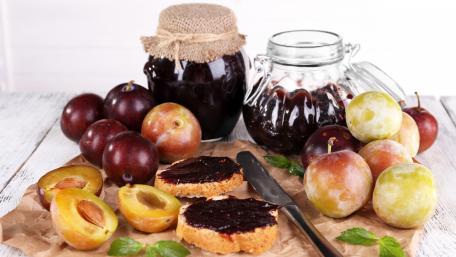 Delicious Homemade Plum Jam Wallpaper wallpaper