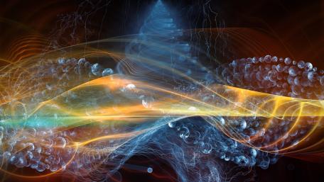 Vibrant Waves of Colorful Energy Flowing Smoothly Through Space wallpaper