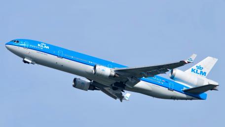 Majestic Flight of a KLM Aircraft wallpaper