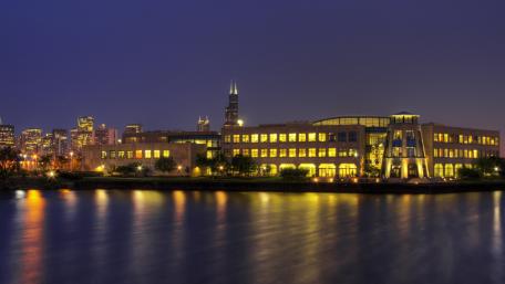 Serene Night Over Cityscape Waters wallpaper