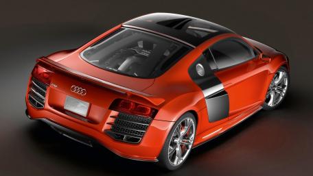 Sleek Audi R8 in Radiant Orange wallpaper