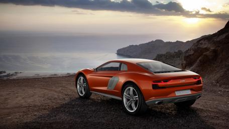 Stunning Audi Car on a Scenic Overlook wallpaper
