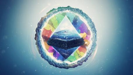 Vibrant Abstract Illusion of Nature and Shape wallpaper