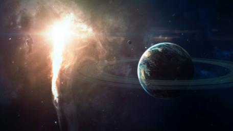 Cosmic Serenity in a Vast Universe wallpaper