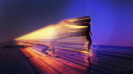 Dynamic Flow of Colorful Lightwaves wallpaper