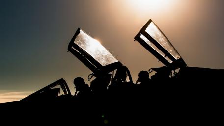 Fighter Jets Against a Dusk Sky wallpaper