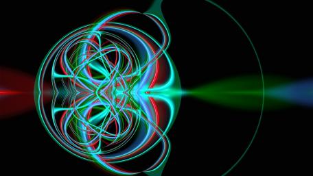 Vibrant Swirls of Colorful Energy Flowing Together wallpaper