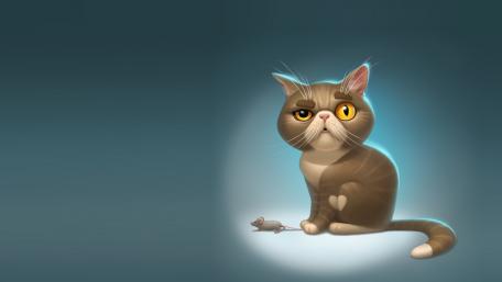 Playful Cat with a Cheeky Expression wallpaper