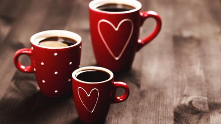 Cups of Love and Warmth wallpaper