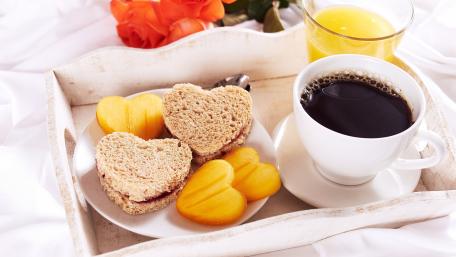 Heart-shaped Delights for Breakfast Treats wallpaper