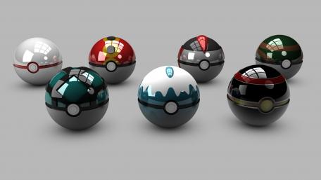 Vibrant Pokémon Poké Balls Collection Wallpaper wallpaper