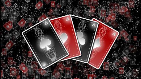 Mystical Playing Cards in Enchanted Space wallpaper