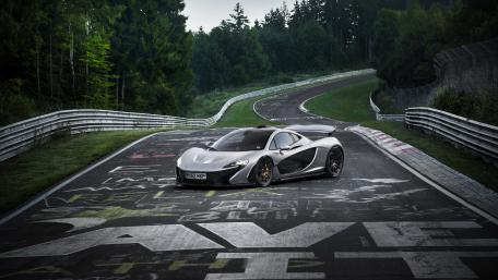 Dynamic McLaren P1 on the Nürburgring Track wallpaper