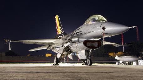 Sleek Nighttime Fighter Jet Wallpaper wallpaper