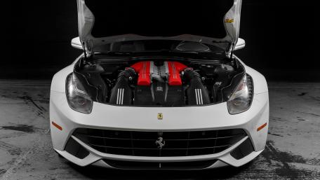 Sleek Ferrari Under the Hood wallpaper