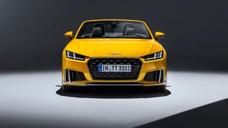 Vibrant Yellow Audi TT Sports Car Wallpaper wallpaper