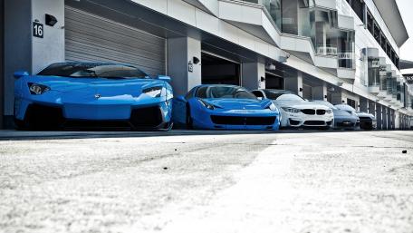 Vibrant Lineup of Performance Cars wallpaper