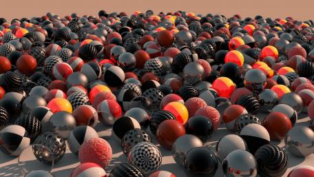 Vibrant Texture of Abstract Spheres wallpaper