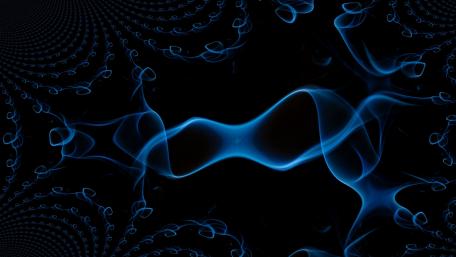 Electric Blue Waveforms in Motion wallpaper