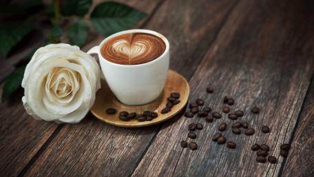Coffee and Romance in Perfect Harmony wallpaper
