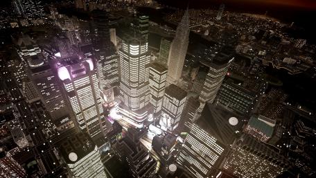 Stunning Aerial View of a Modern Cityscape wallpaper