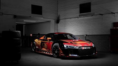 Dynamic Audi R8 in Bold Racing Colors wallpaper